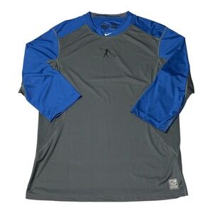 Nike Pro Combat Compression Ken Griffey Swingman Blue Baseball Shirt Mens Large